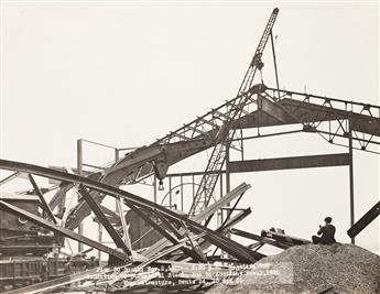 (CONSTRUCTION) An album with 72 photographs documenting the construction of Municipal Pier No. 30 South, Philadelphia, Pennsylvania.